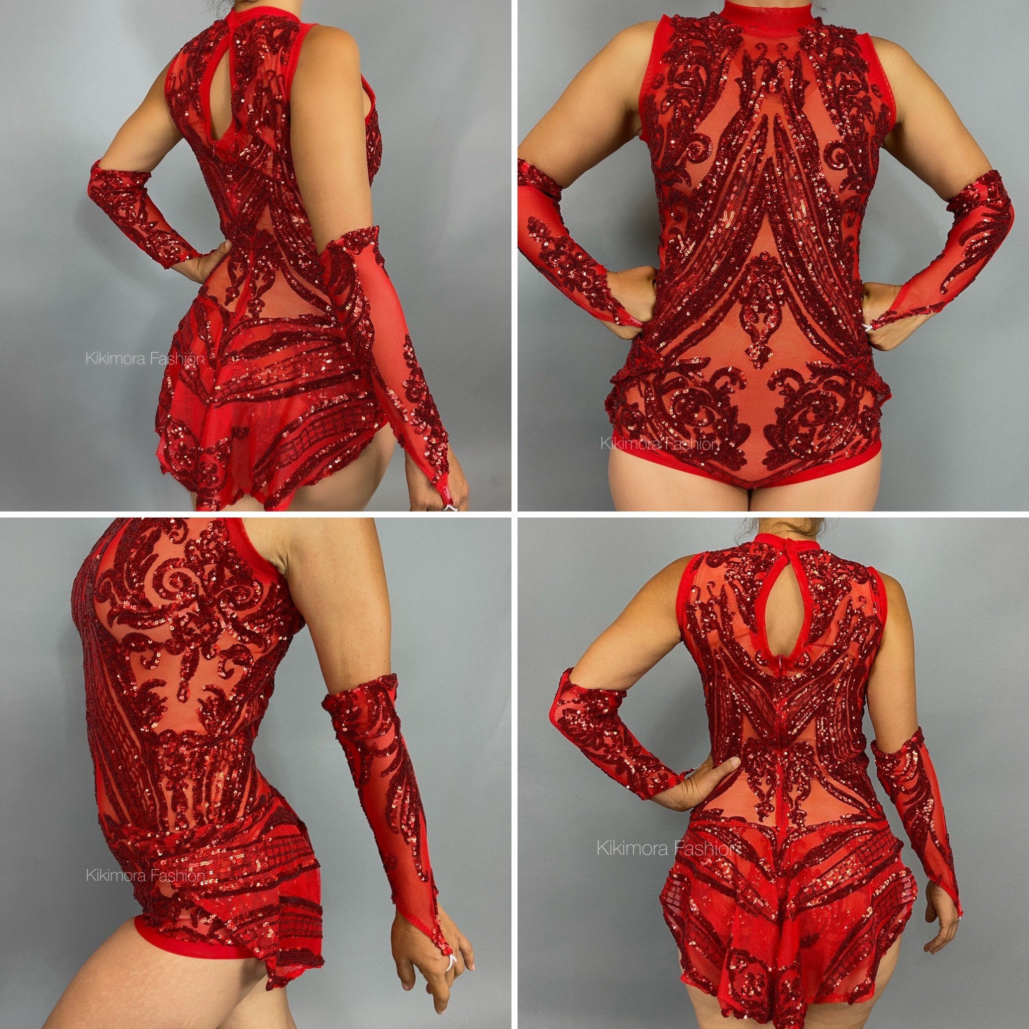 THE CARMEN Bodysuit & Dramatic Skirt Ensemble Couture Gown Latin Dance  Burlesque Sequin Dance Costume Flamenco Ruffle -  Ireland