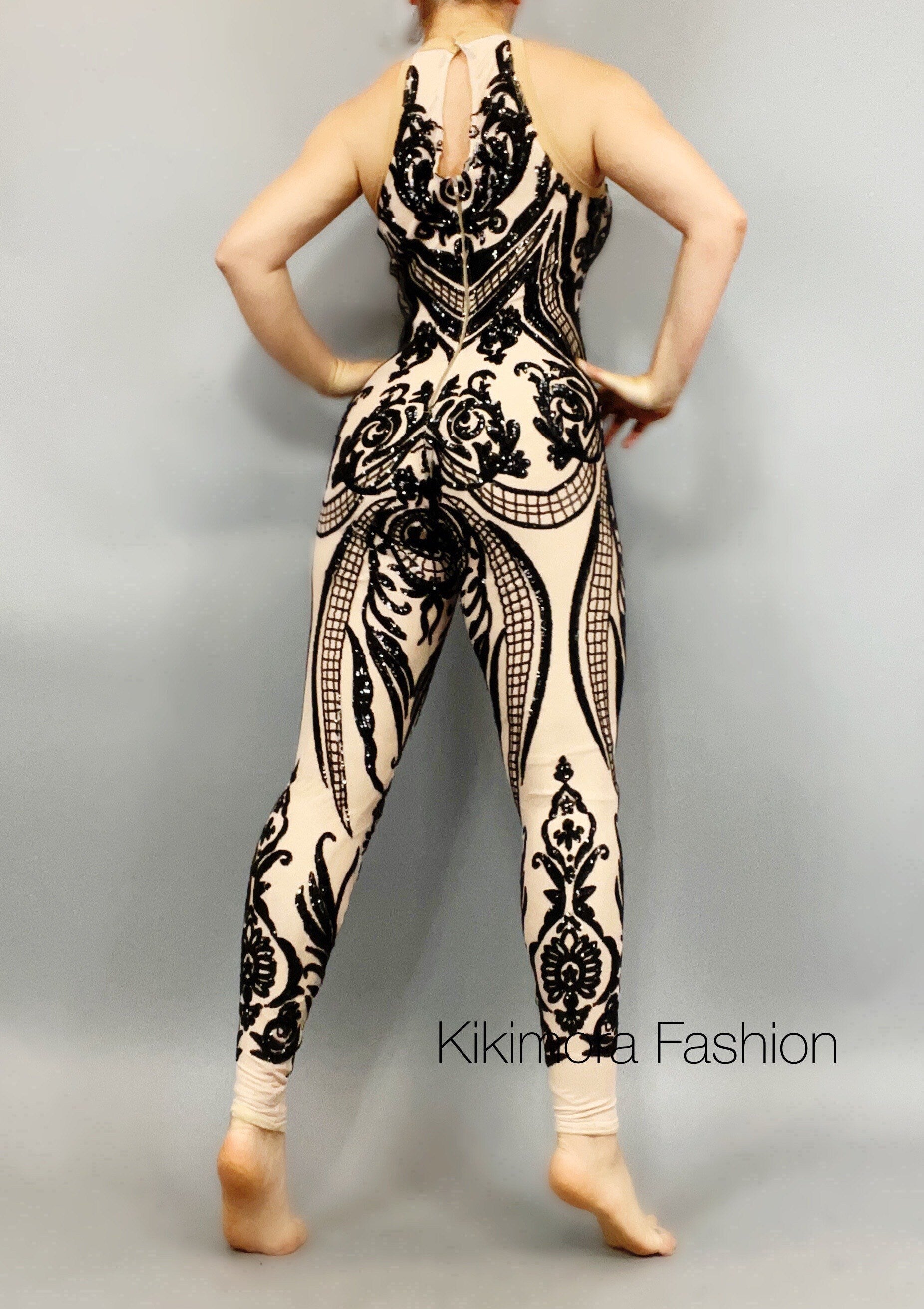 Sequins Jumpsuit, Beautiful Custom Made Catsuit, Trending Now, Exotic Dancewear