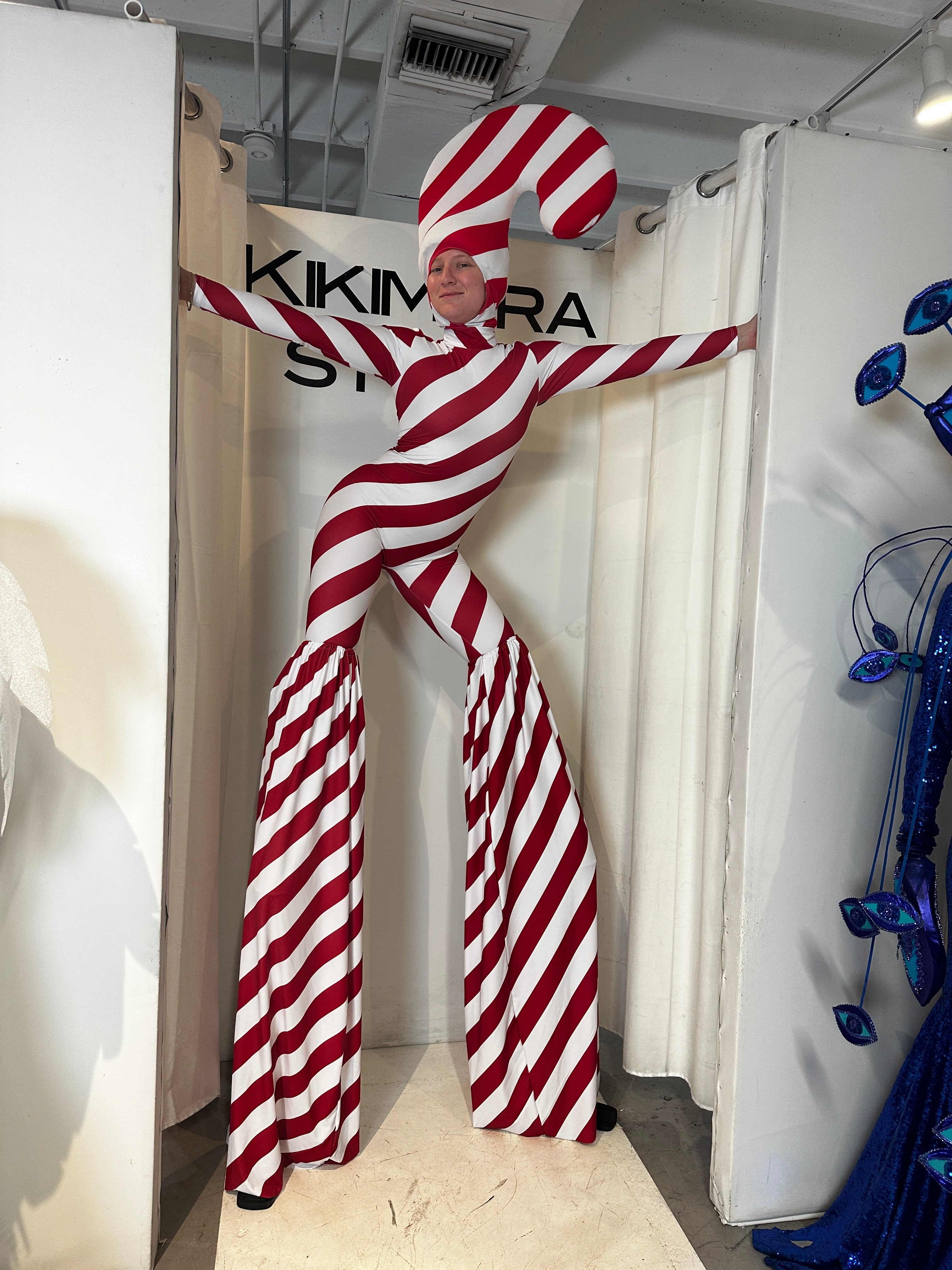 Candy Cane Costume, Stilt Walker Outfit, Silts Covers, Christmas Costume, Holiday Costume