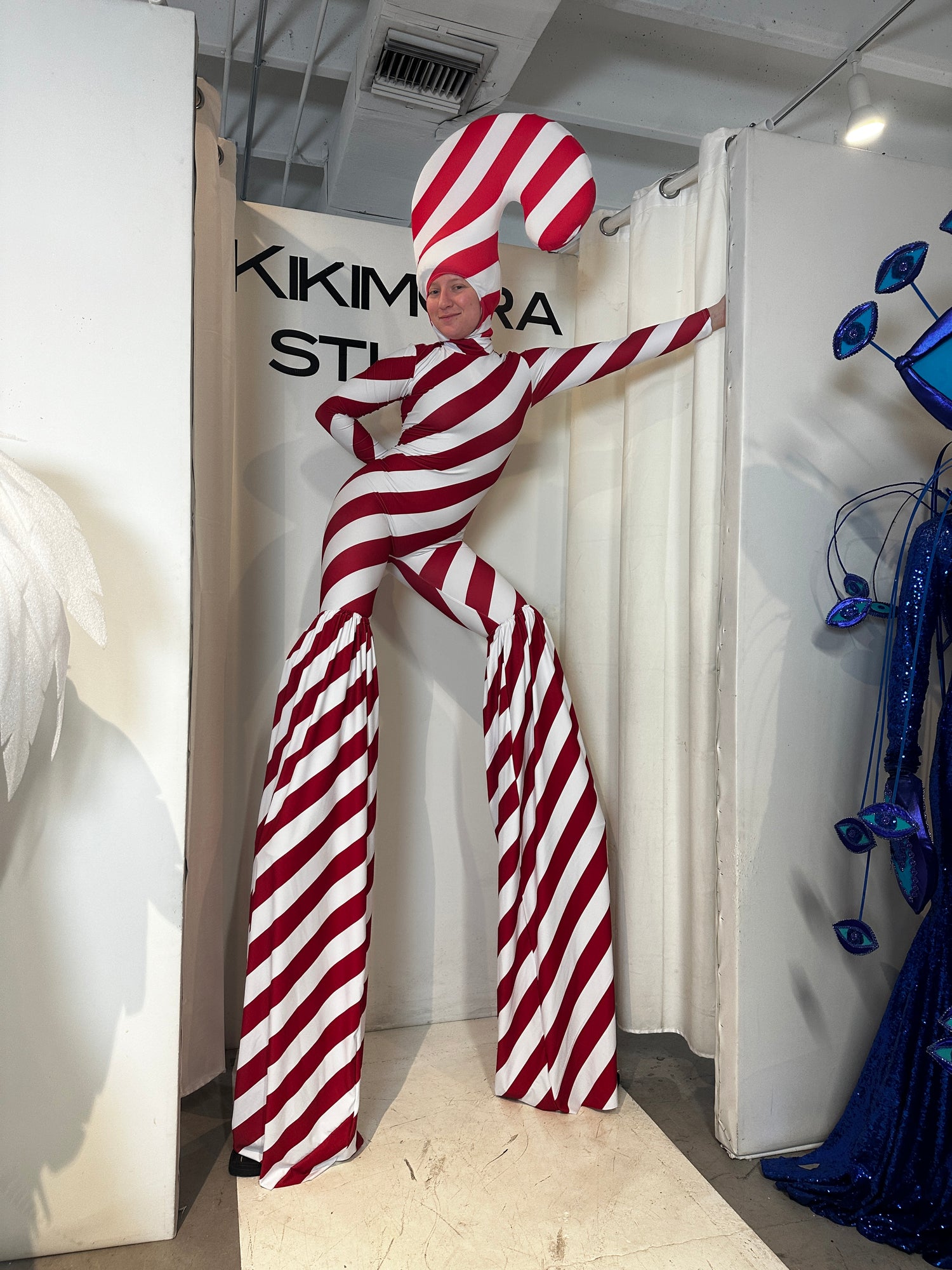 Candy Cane Costume, Stilt Walker Outfit, Silts Covers, Christmas Costume, Holiday Costume