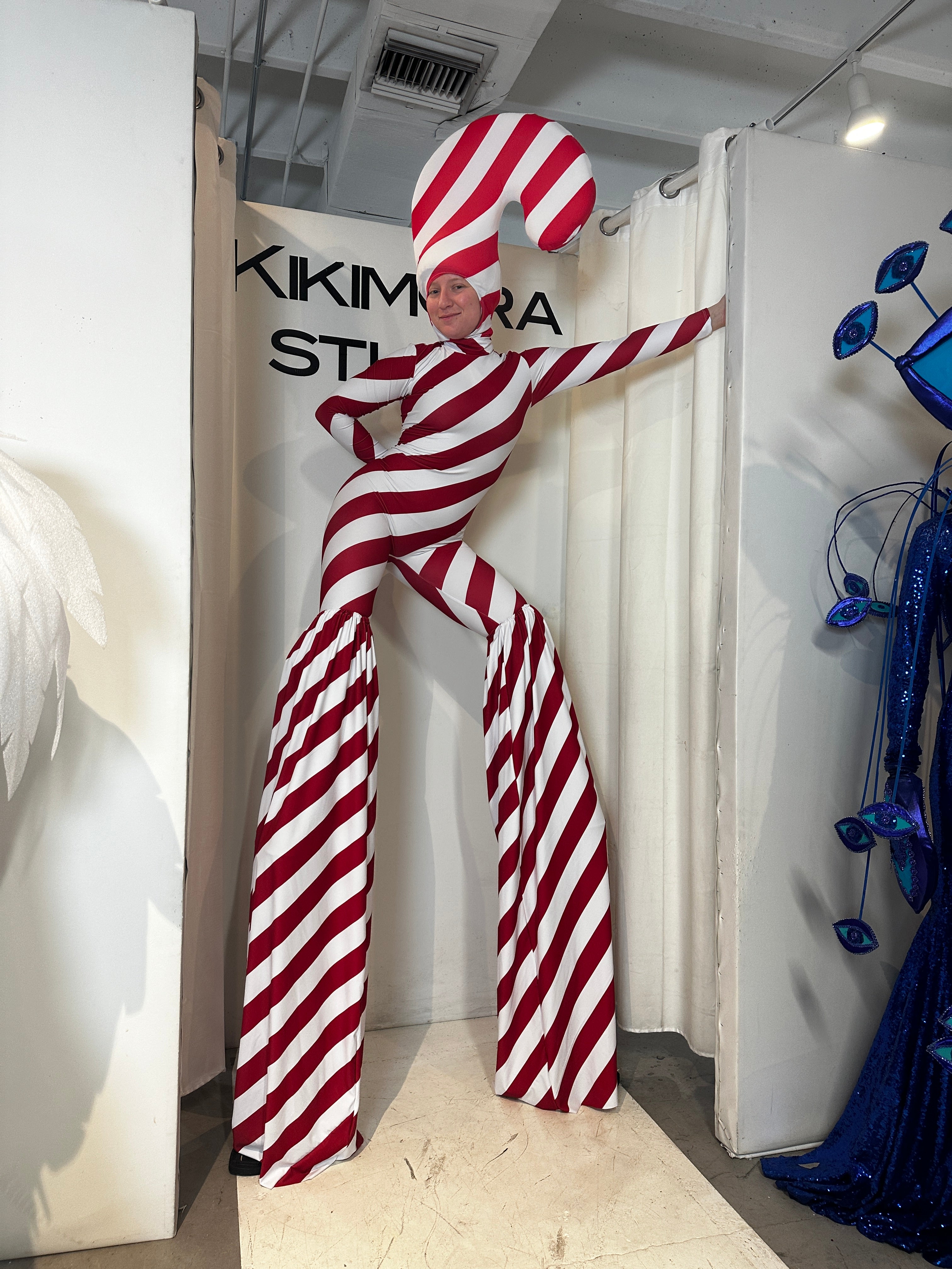 Candy Cane Costume, Stilt Walker Outfit, Silts Covers, Christmas Costume, Holiday Costume