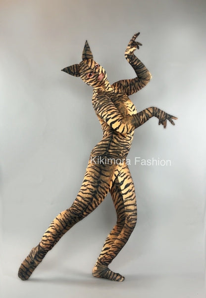 Cat Woman Costume, Tiger Costume, Halloween Outfit, Trending Now, Festival Fashion. Exotic Dance Wear