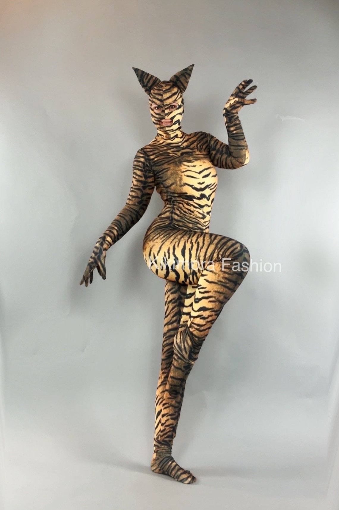 Cat Woman Costume, Tiger Costume, Halloween Outfit, Trending Now, Festival Fashion. Exotic Dance Wear