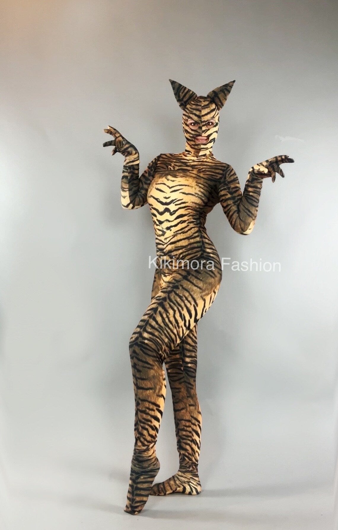 Cat Woman Costume, Tiger Costume, Halloween Outfit, Trending Now, Festival Fashion. Exotic Dance Wear