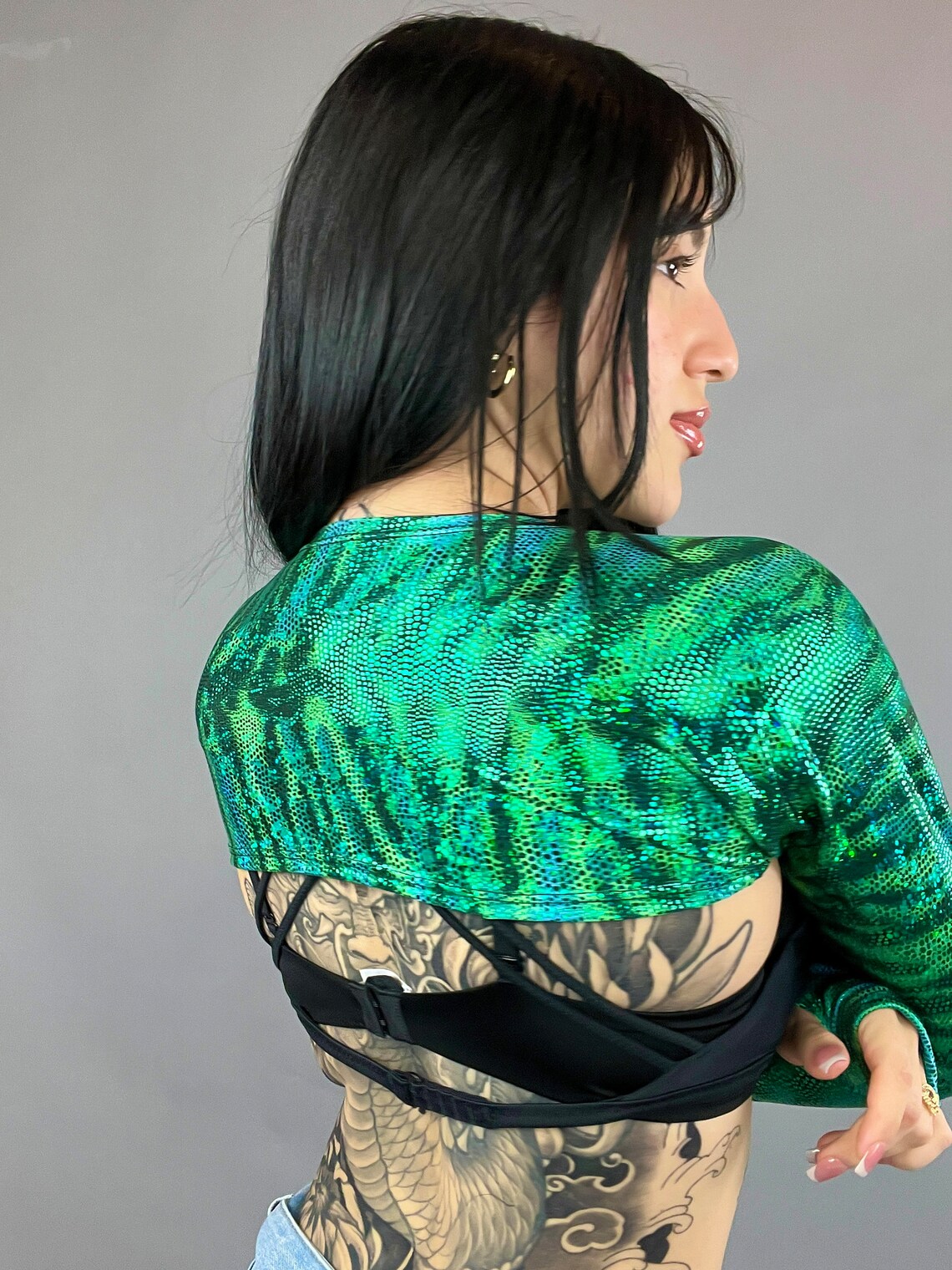 Trending Now, Futuristic Shrug, Exotic Dancewear, Edm Fashion, Futuristic Fashion, Handmade Shrug, Festival Outfit