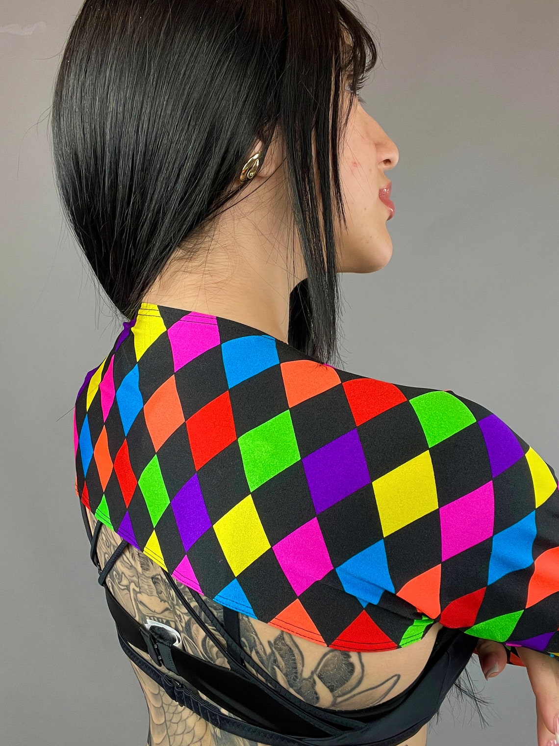 Trending Now, Futuristic Shrug, Exotic Dancewear, Edm Fashion, Futuristic Fashion, Handmade Shrug, Festival Outfit