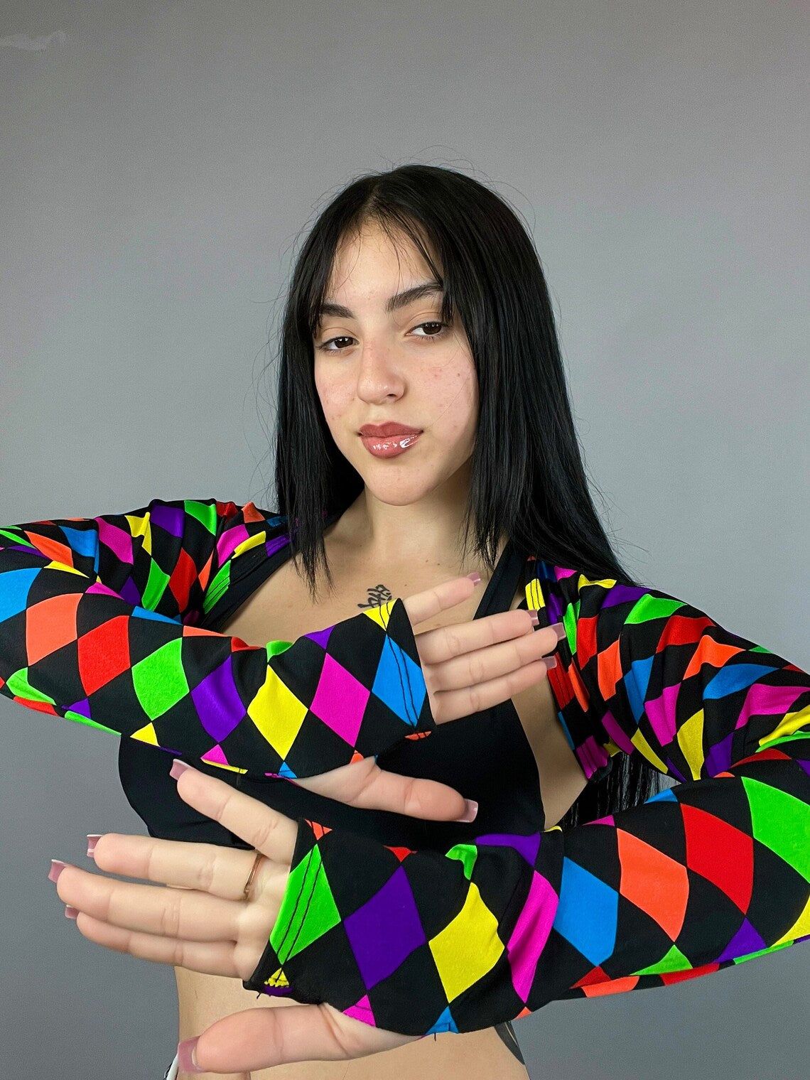 Trending Now, Futuristic Shrug, Exotic Dancewear, Edm Fashion, Futuristic Fashion, Handmade Shrug, Festival Outfit