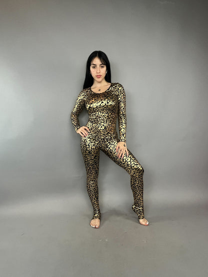 Cheetah Print, Bodysuit Costume for Woman, Beautiful Spandex Catsuit, Exotic Dance Wear, Trending Now