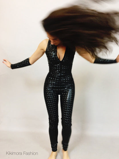 Bodysuit for Women or Men, Catwoman Costume, Like Latex Bodysuit, Beautiful Body Shaper, Like PVC Fetish Clothing