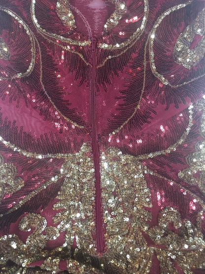 Sequins Catsuit With Mask, Show Girl Costume, Gymnastic Catsuit, Stage Costume, Trending Now