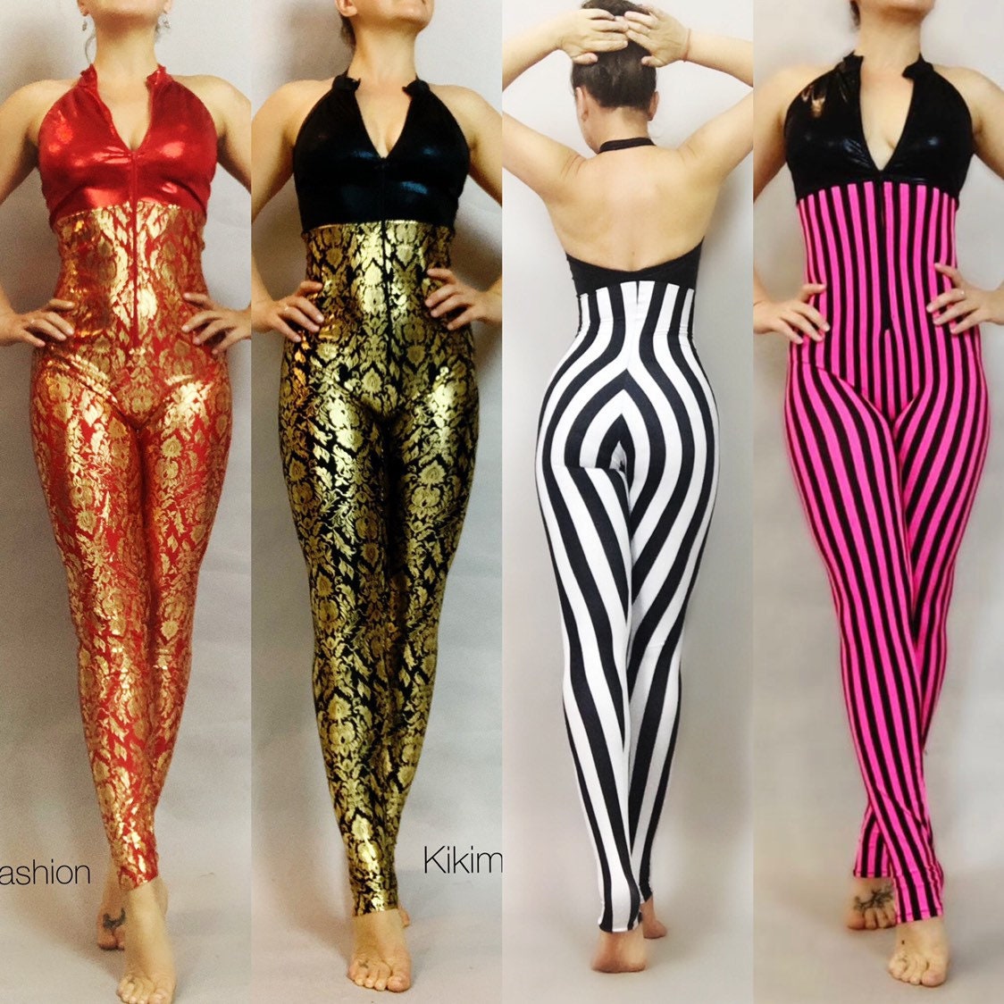 Spandex catsuit, beautiful Open back, Bodysuit for Woman or man, Good for gymnastics party, Dance, Gift for her.