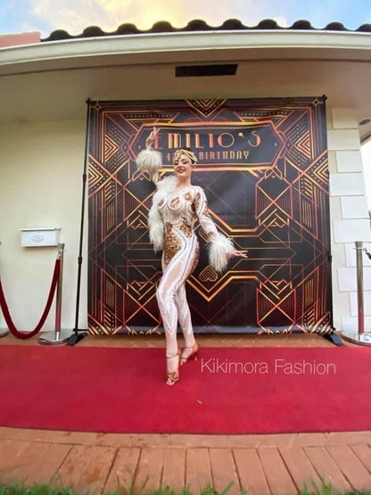 Sequin Jumpsuit for Women or Men, Beautiful Contortionist Costume, Leotard Women, Aerialists Unitard, Sheer Bodysuit
