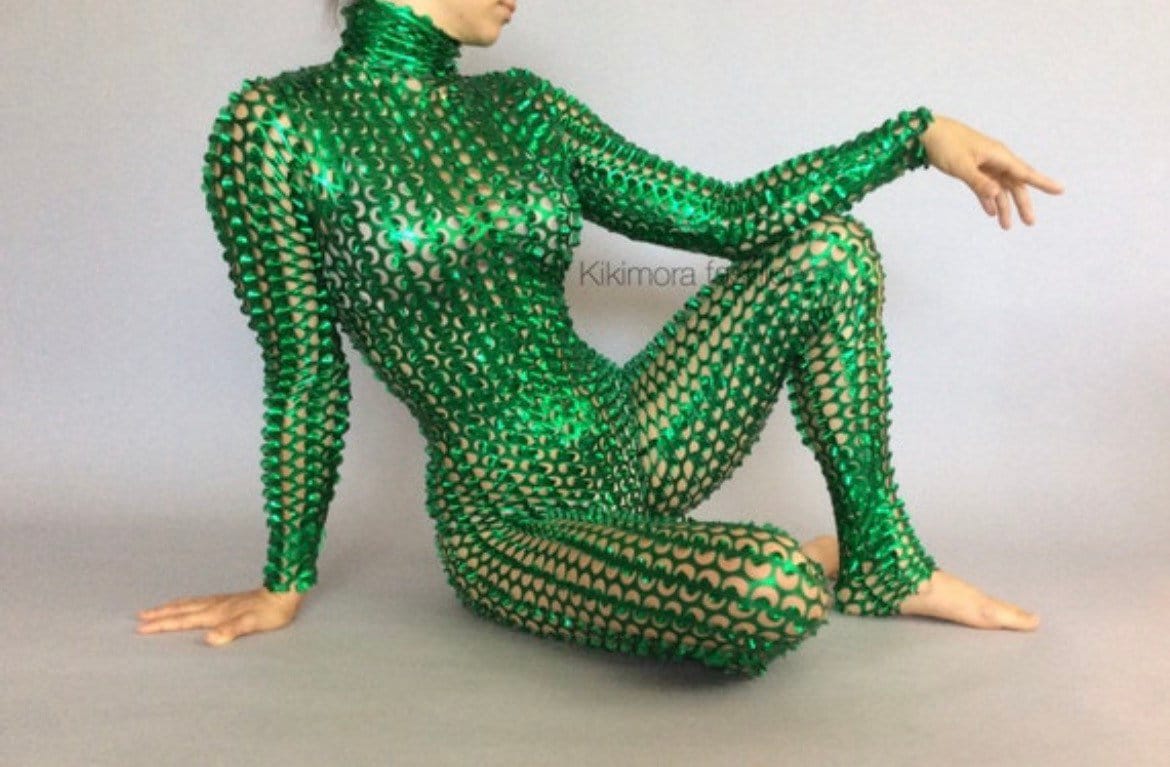 Robot costume, bodysuit for woman or man, exotic dance wear, Beautiful futuristic clothing,catwoman cosplay