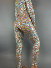 Silver Rhinestone Triangle Catsuit Costume, Shiny Bodysuit, Full Sleeves, Turtleneck
