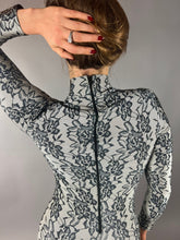 Floral Lycra Catsuit, High Neckline, Full Arm Coverage
