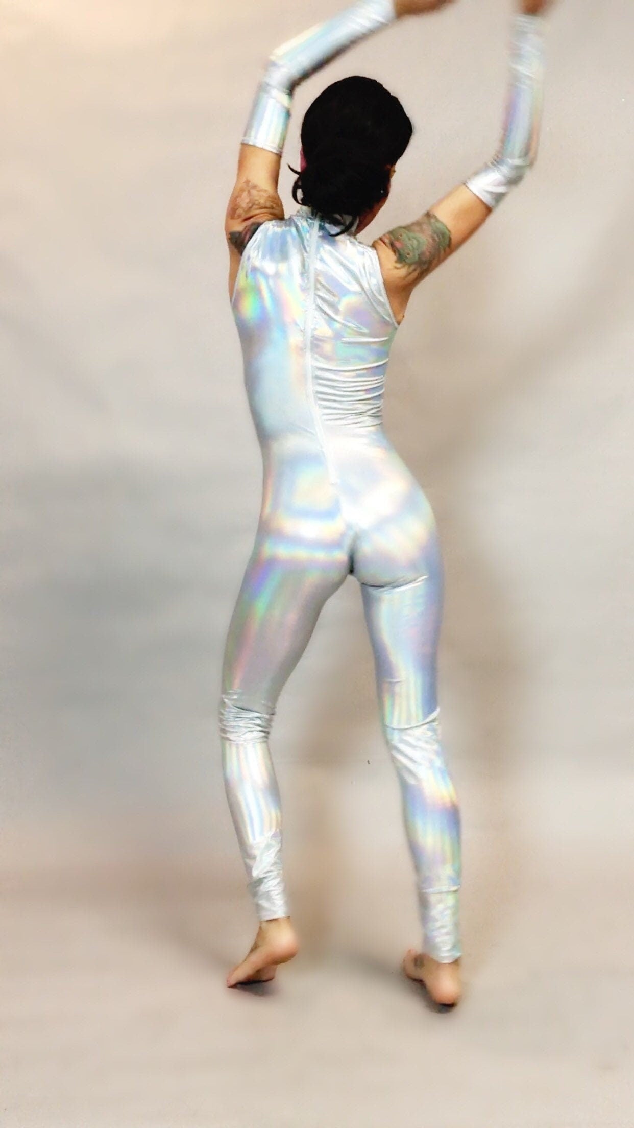 Robot Costume, Futuristic Clothing, Spandex Catsuit, Beautiful Dancewear, Gymnastic Jumpsuit, Custom Bodysuit