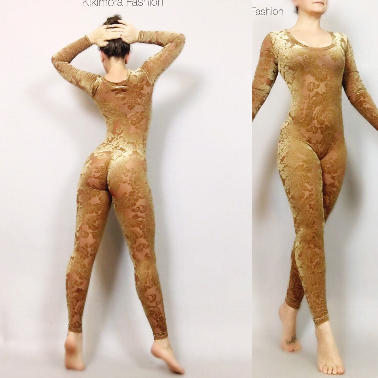 Crushed Velvet jumpsuit, catsuit for woman, Exotic dance wear, Beautiful costume for gymnastic circus performers.trending now