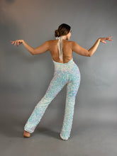 Swan Sparkly Jumpsuit, trending now, exotic dance wear, disco catsuit, bridal bodysuit