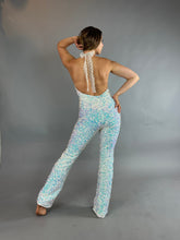 Swan Sparkly Jumpsuit, trending now, exotic dance wear, disco catsuit, bridal bodysuit