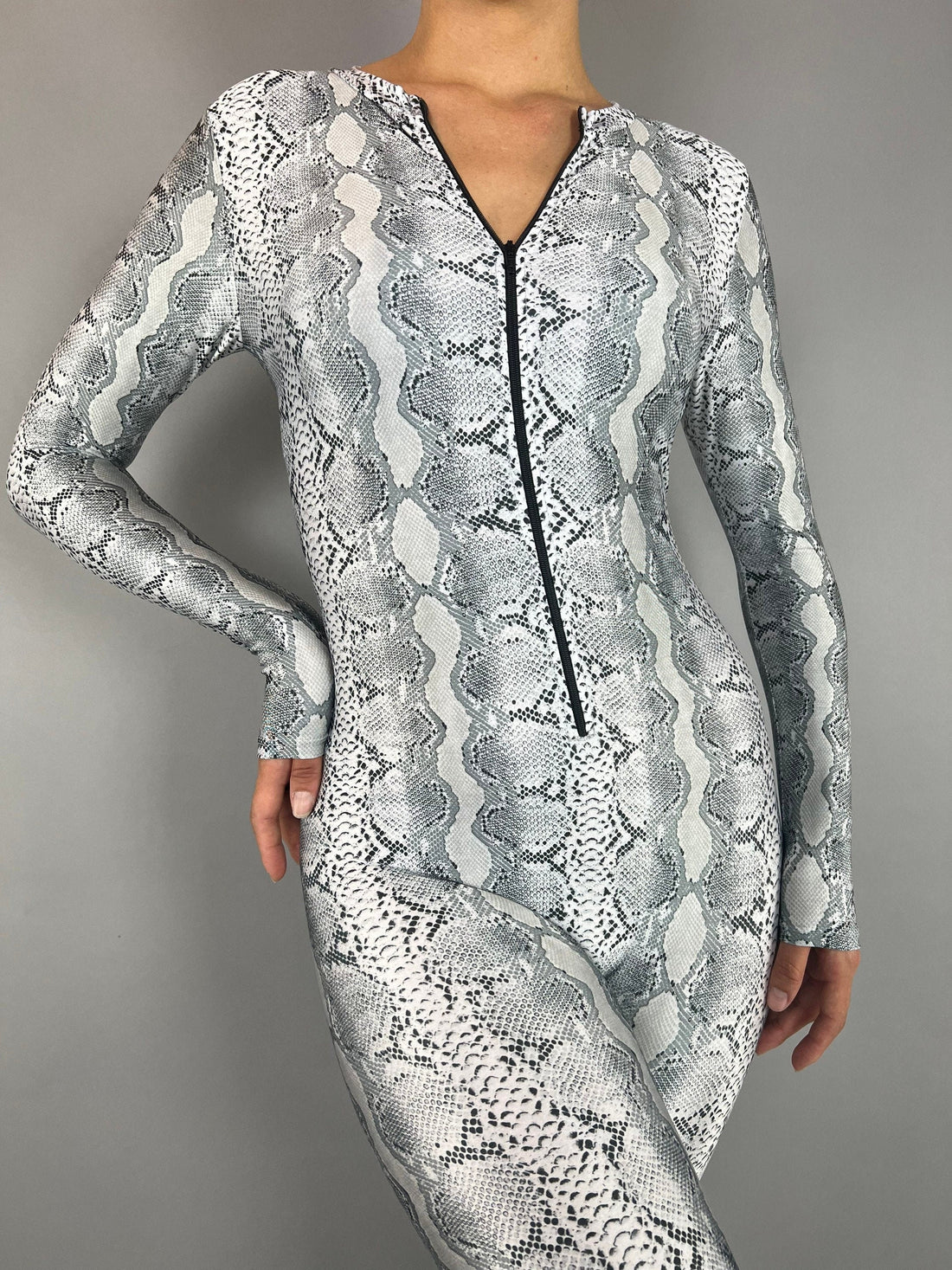 Snake Print jumpsuit for water sport, swimsuit,yoga fashion, dance costume, trending now.