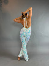 Swan Sparkly Jumpsuit, trending now, exotic dance wear, disco catsuit, bridal bodysuit