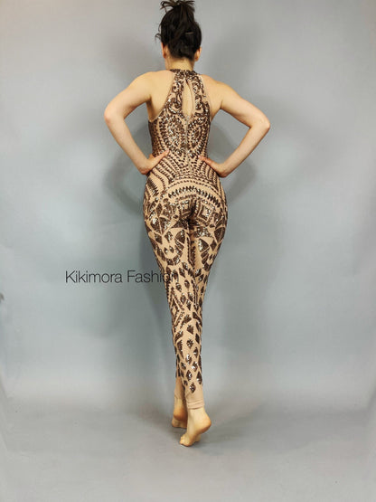 Sequin Jumpsuit, Trending Now, Wedding Jumpsuit, Custom Jumpsuit, Party Outfit, Circus Fashion