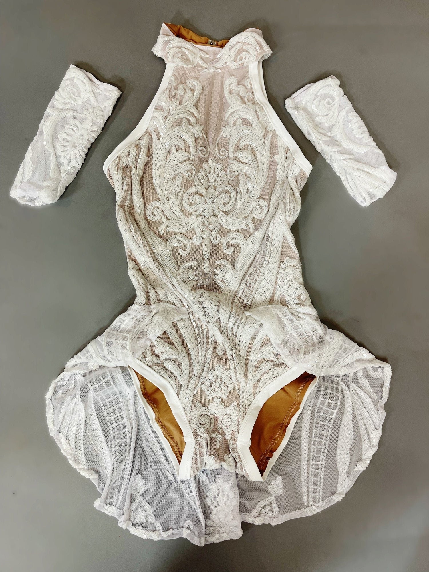 Showgirl Costume, Beautiful Sequin Leotard, Exotic Dancewear, Trending Now, Bridal Leotard