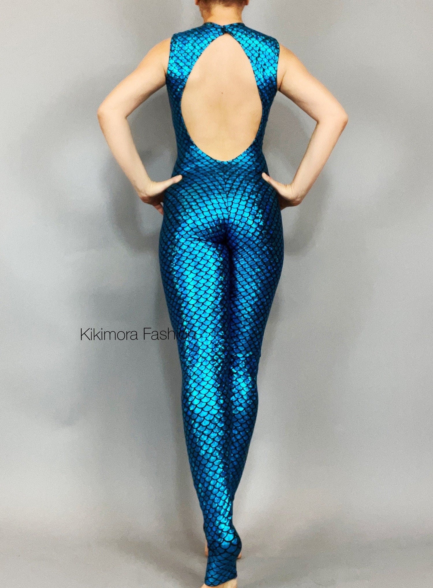 Spandex Jumpsuit, Mermaid Print Costume, Exotic Dancewear, Trending Now