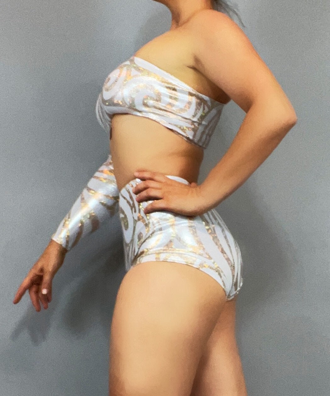 Leotard Costume for Gymnasts, Circus Outfit, Futuristic Clothing, Exotic Dance Wear, Pole Dance Costume