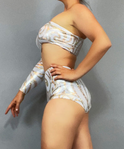 Leotard Costume for Gymnasts, Circus Outfit, Futuristic Clothing, Exotic Dance Wear, Pole Dance Costume