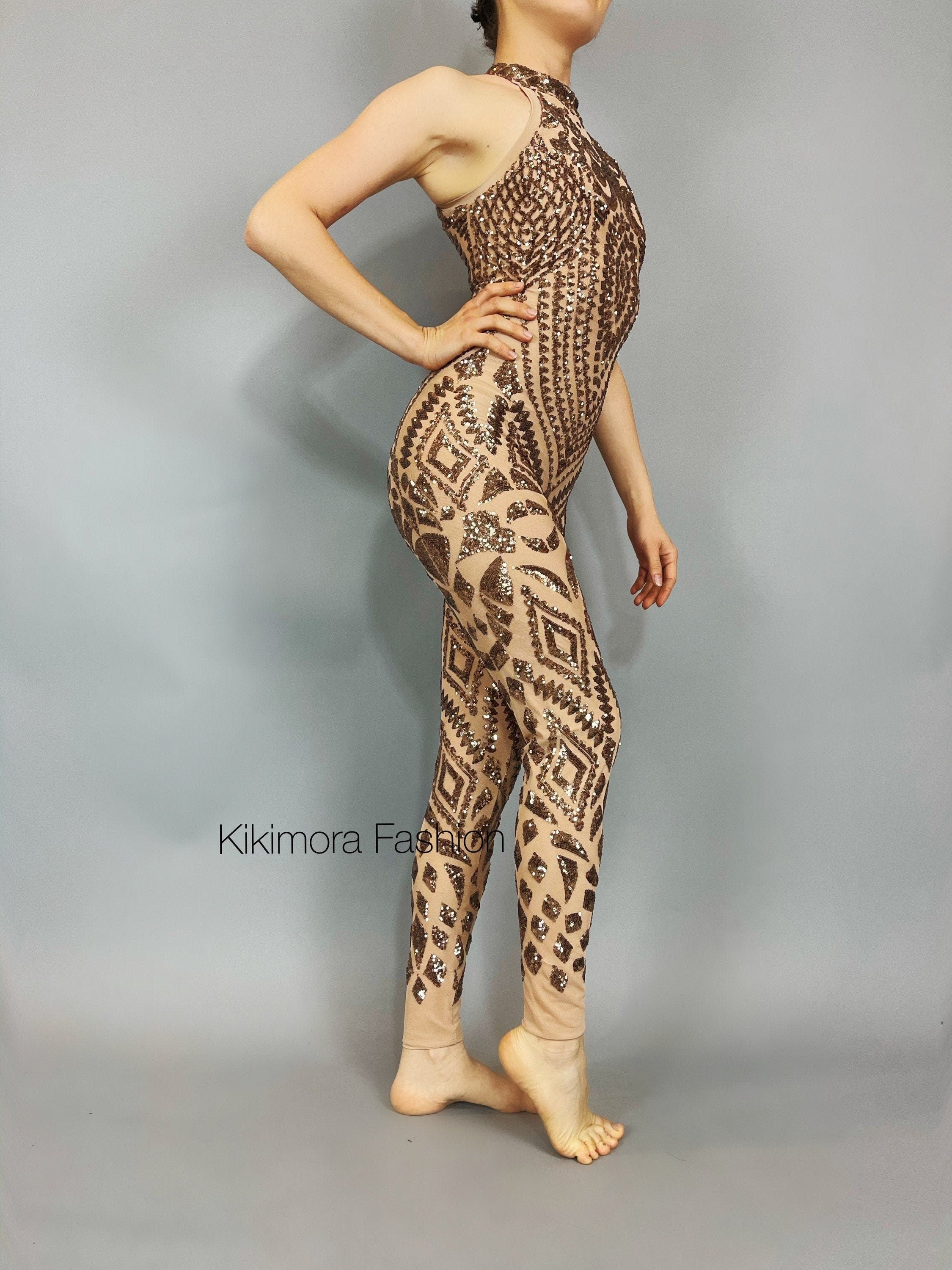 Sequin Jumpsuit, Trending Now, Wedding Jumpsuit, Custom Jumpsuit, Party Outfit, Circus Fashion
