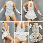 Showgirl Costume, Beautiful Sequin Leotard, Exotic Dancewear, Trending Now, Bridal Leotard