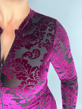 Burgundy Velvet Catsuit, Elegant Catsuit, Exotic Dancewear, Sheer Clothing