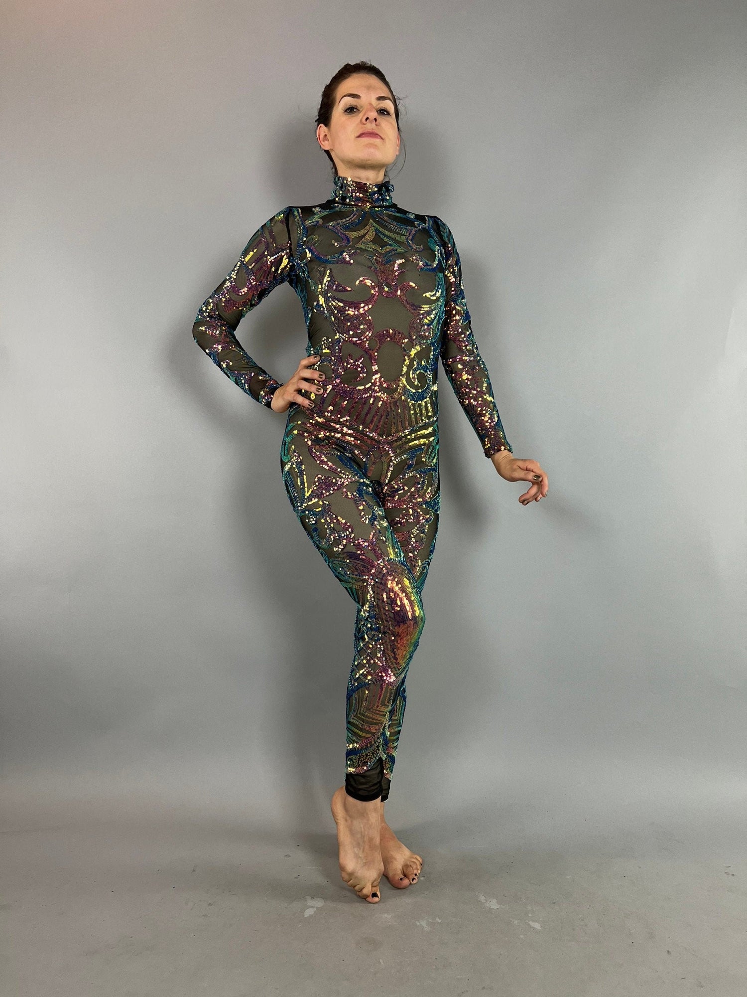 Black Unicorn Beautiful Jumpsuit, Exotic Dancewear, Futuristic Clothing, Trending Now