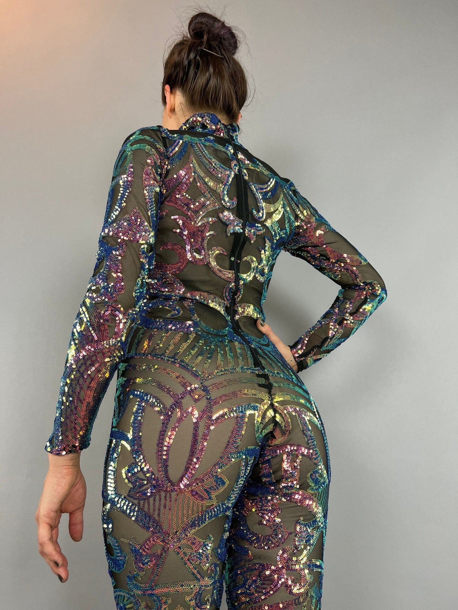 Black Unicorn Beautiful Jumpsuit, Exotic Dancewear, Futuristic Clothing, Trending Now