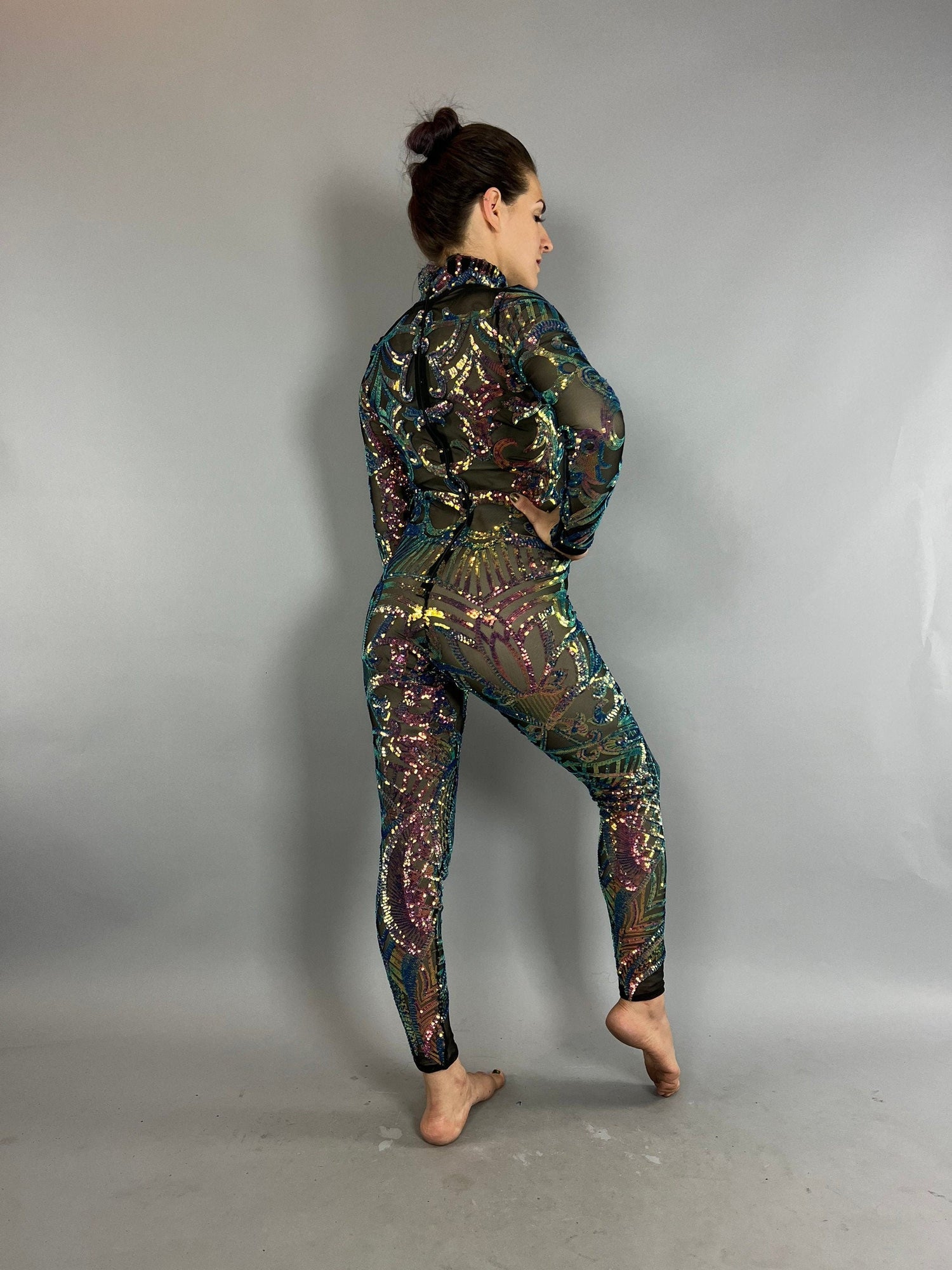 Black Unicorn Beautiful Jumpsuit, Exotic Dancewear, Futuristic Clothing, Trending Now
