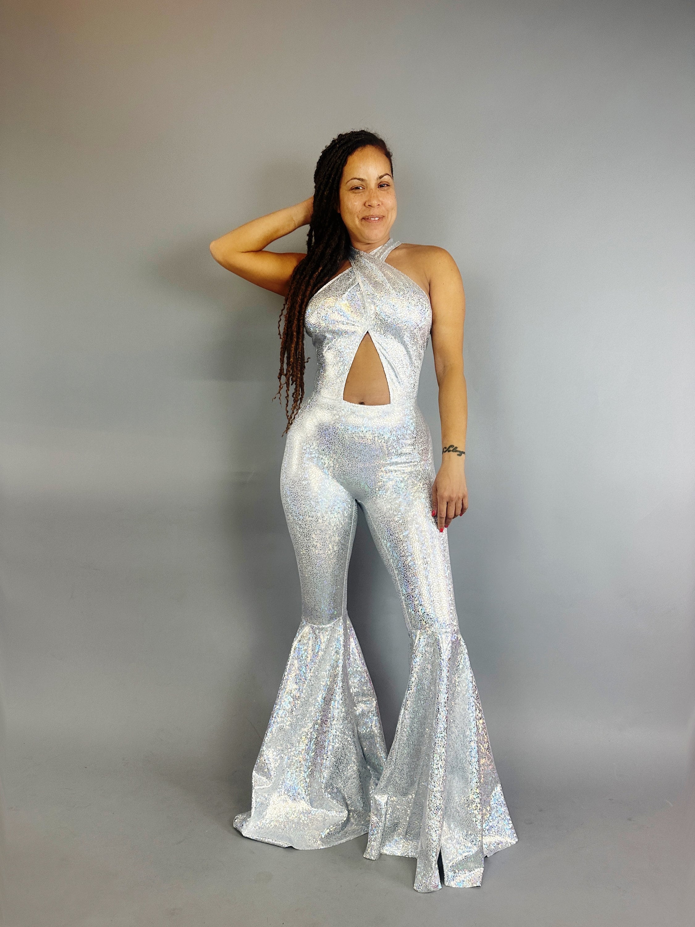 Disco Jumpsuit, Bell Bottom one piece, Selena Costume, Party Outfit, Festival Fashion Trending Now