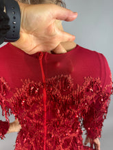 Red Cherry Jumpsuit, Scoop Neck. Full Sleeves