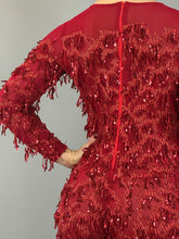 Red Cherry Jumpsuit, Scoop Neck. Full Sleeves