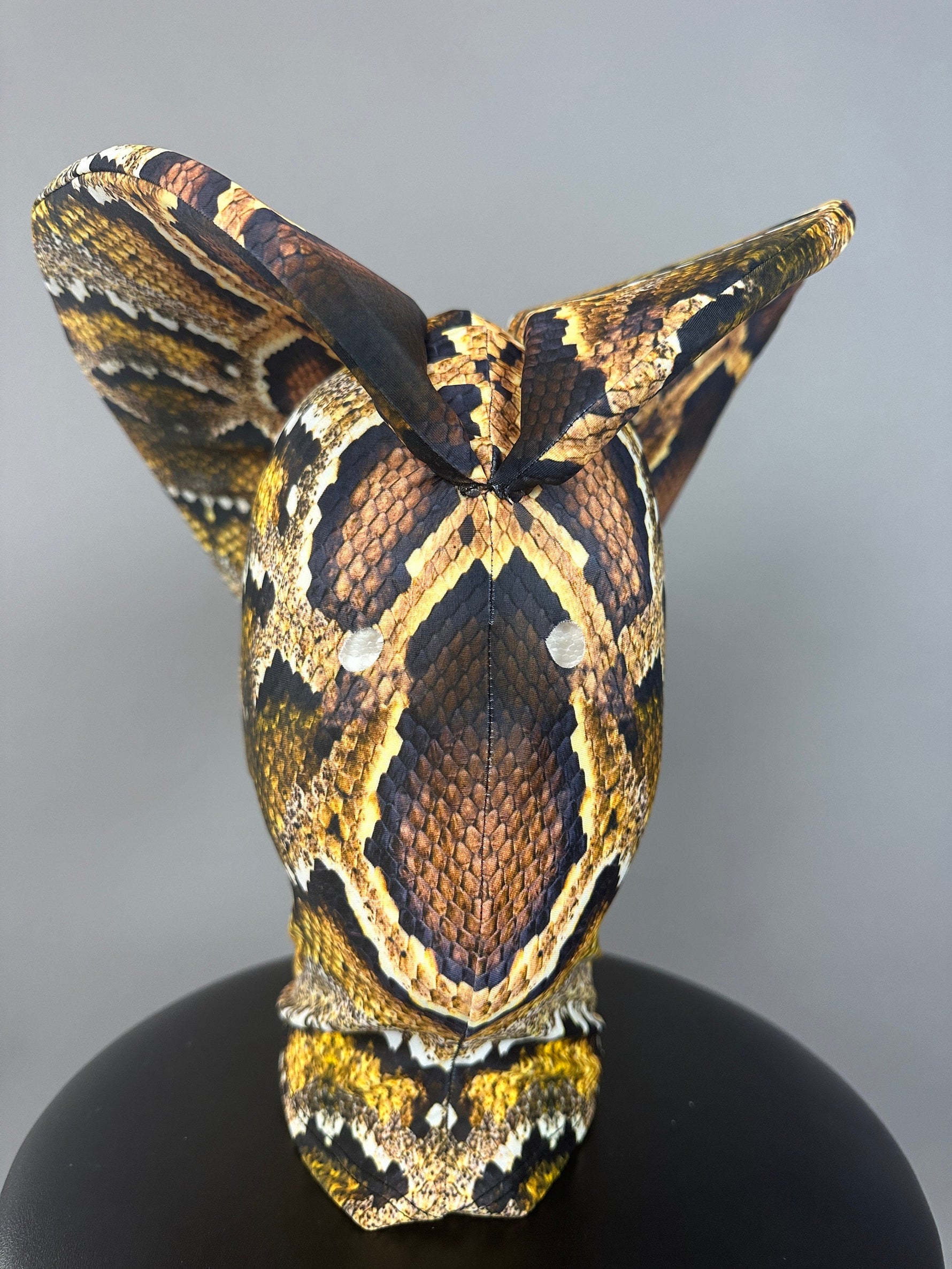 Snake Mask Headpiece, Cobra Costume Hood, Reptile Face Cover, UV Glow ...