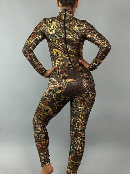 Futuristic Alien Jumpsuit Unisex Lycra Dancewear Costume