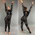 Beautiful Sequin Jumpsuit, Exotic Dance wear, Gymnastic costume, Futuristic Fashion, Festival catsuit, trending now.