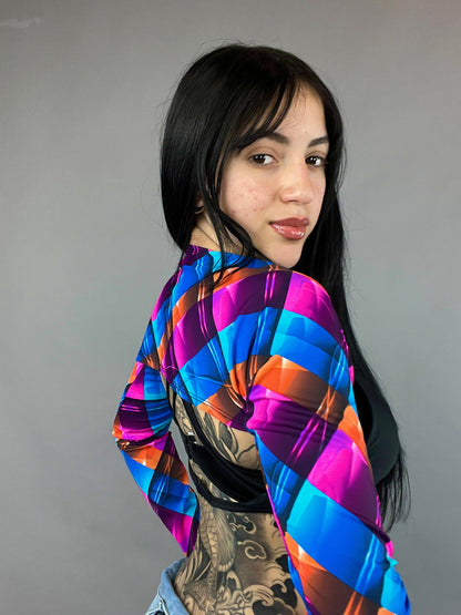 Trending Now, Futuristic Shrug, Exotic Dancewear, Edm Fashion, Futuristic Fashion, Handmade Shrug, Festival Outfit