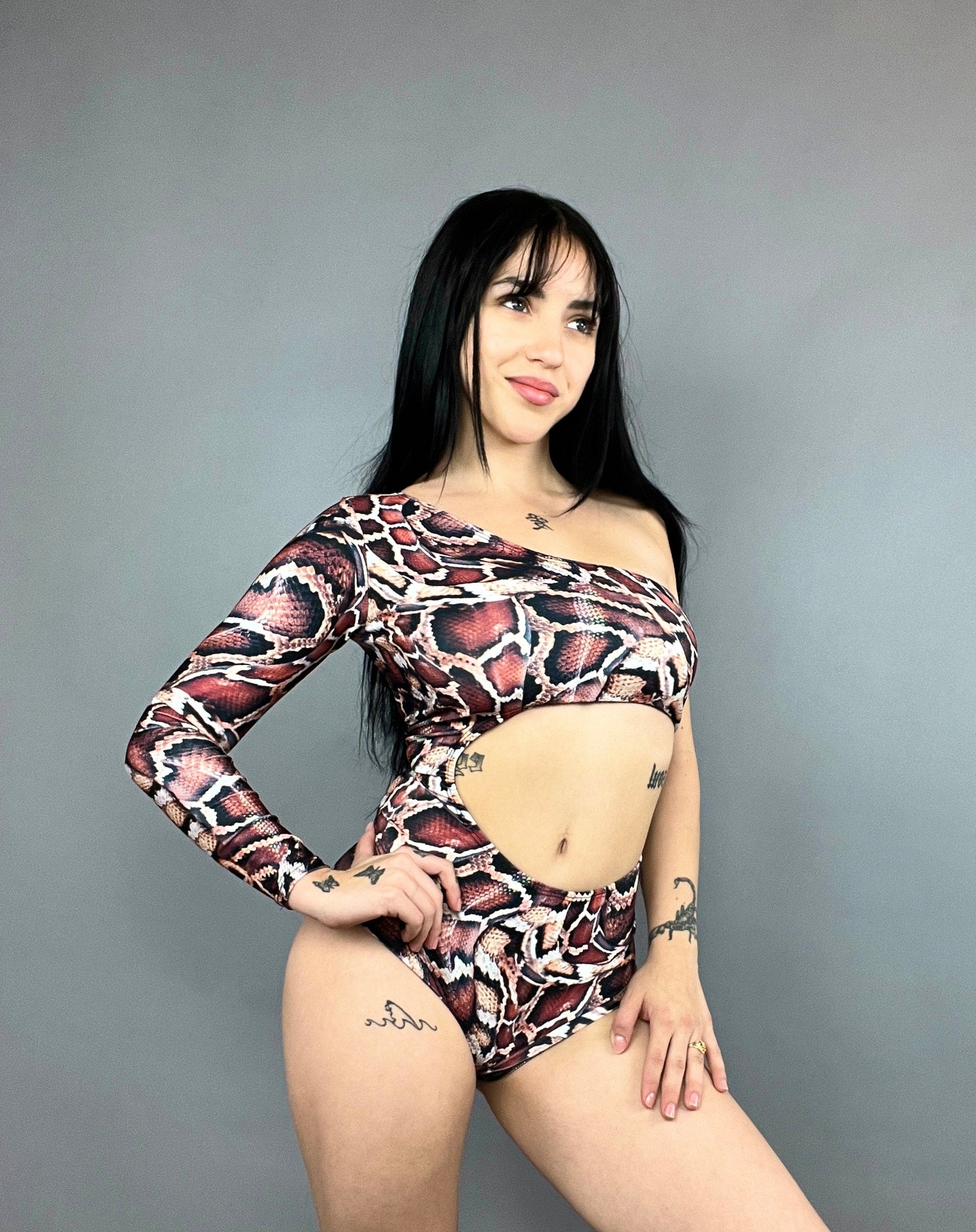 Leotard Costume for Gymnasts, Circus Outfit, Futuristic Clothing, Exotic Dance Wear, Pole Dance Costume