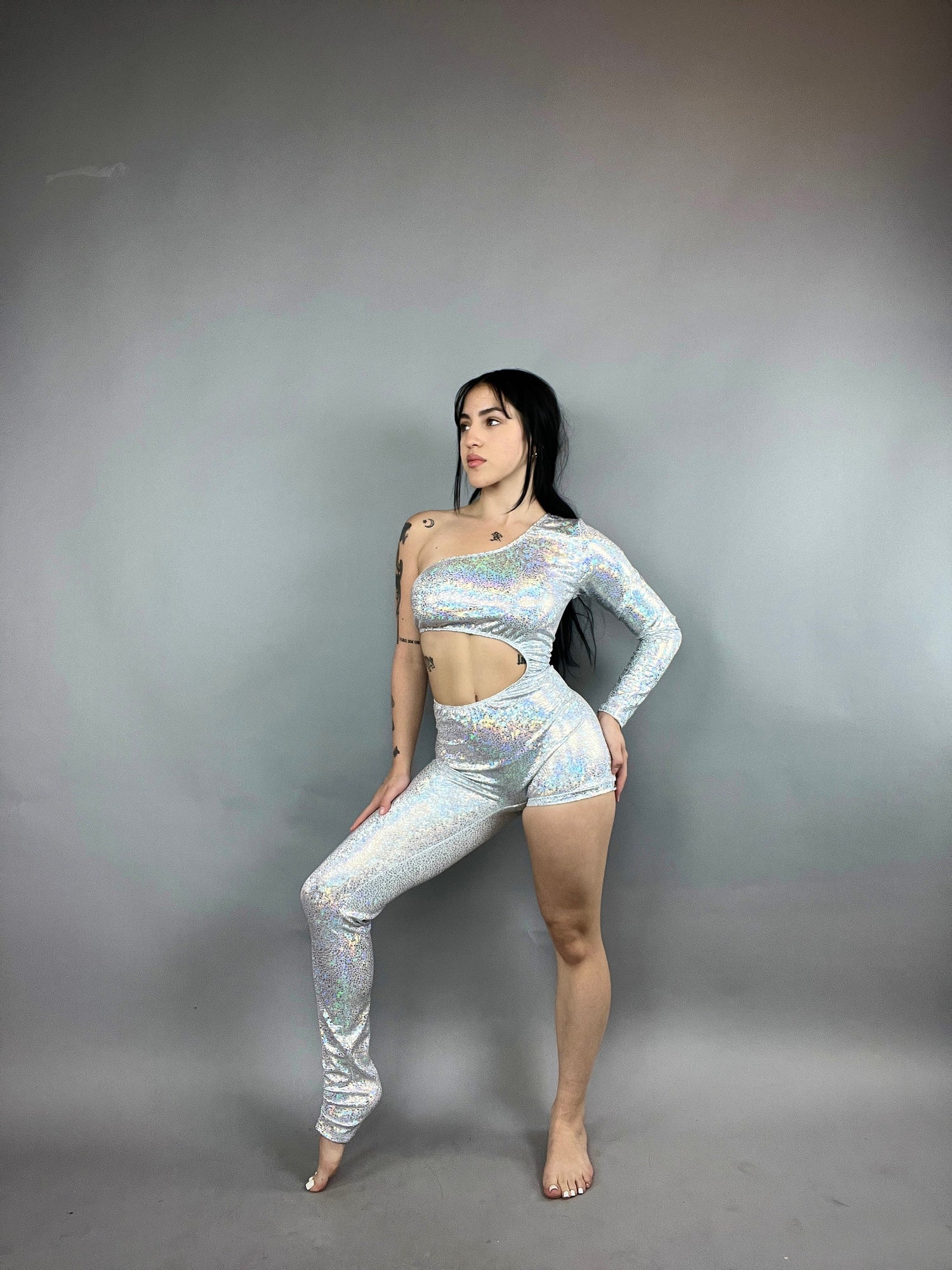 Unique Exotic Dance Bodysuit for Aerialists and Gymnasts