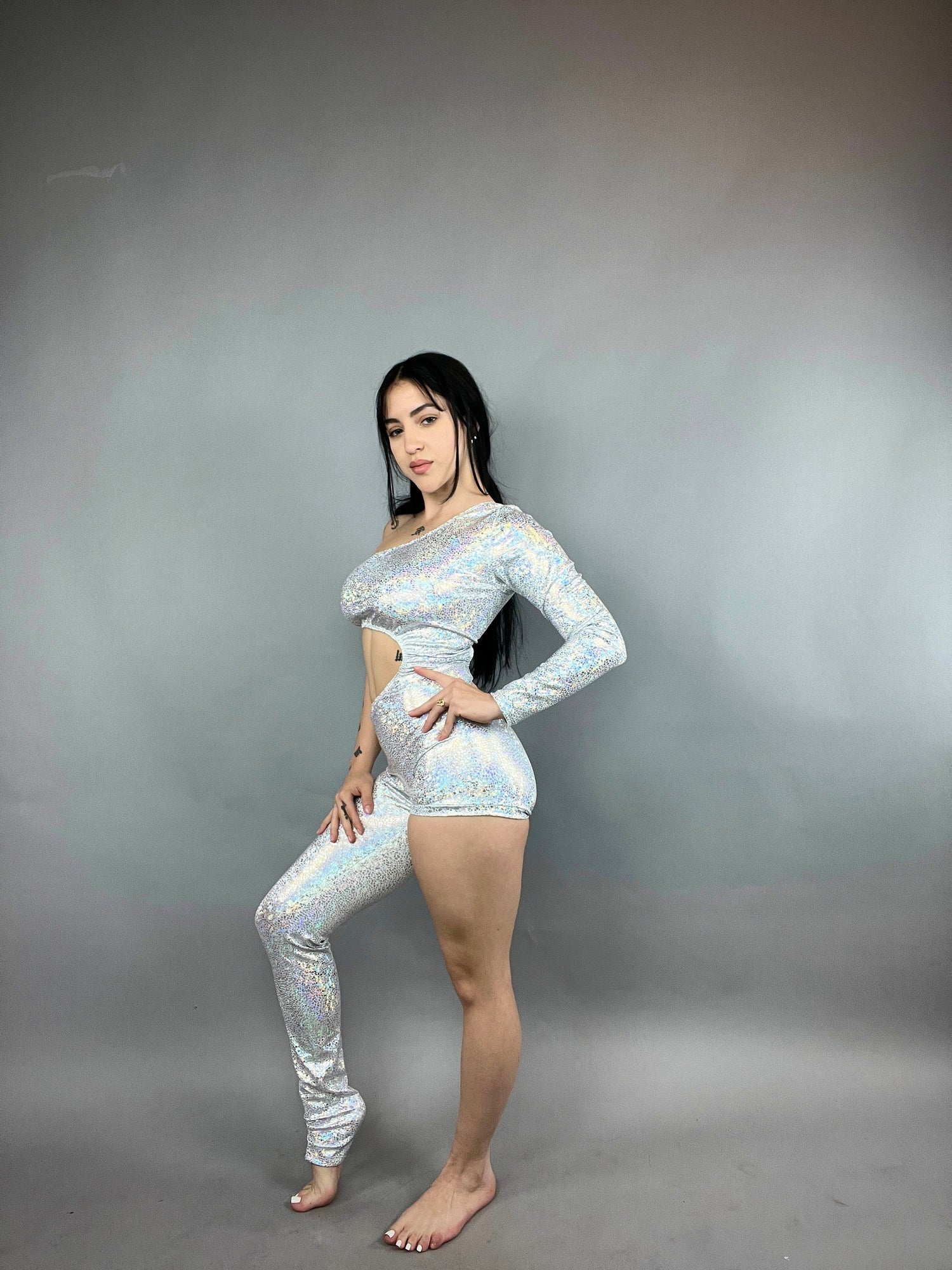 Unique Exotic Dance Bodysuit for Aerialists and Gymnasts