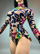 Exotic Dance Wear, Floral Pattern, Spandex Leotard, Dance Costume, Circus Outfit, Trending Now, Festival Outfit