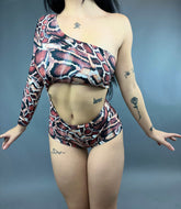 Leotard Costume for Gymnasts, Circus Outfit, Futuristic Clothing, Exotic Dance Wear, Pole Dance Costume