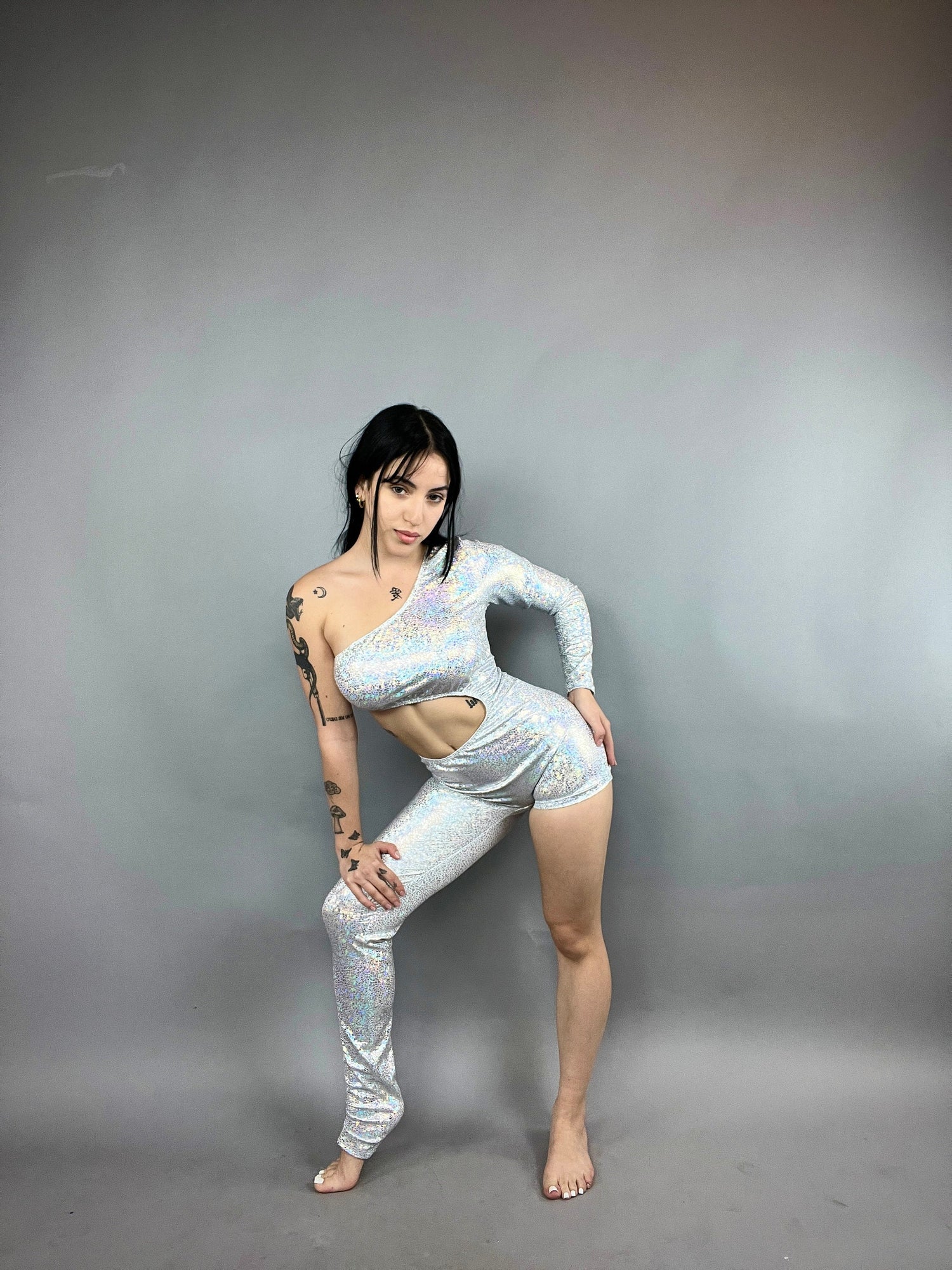 Unique Exotic Dance Bodysuit for Aerialists and Gymnasts