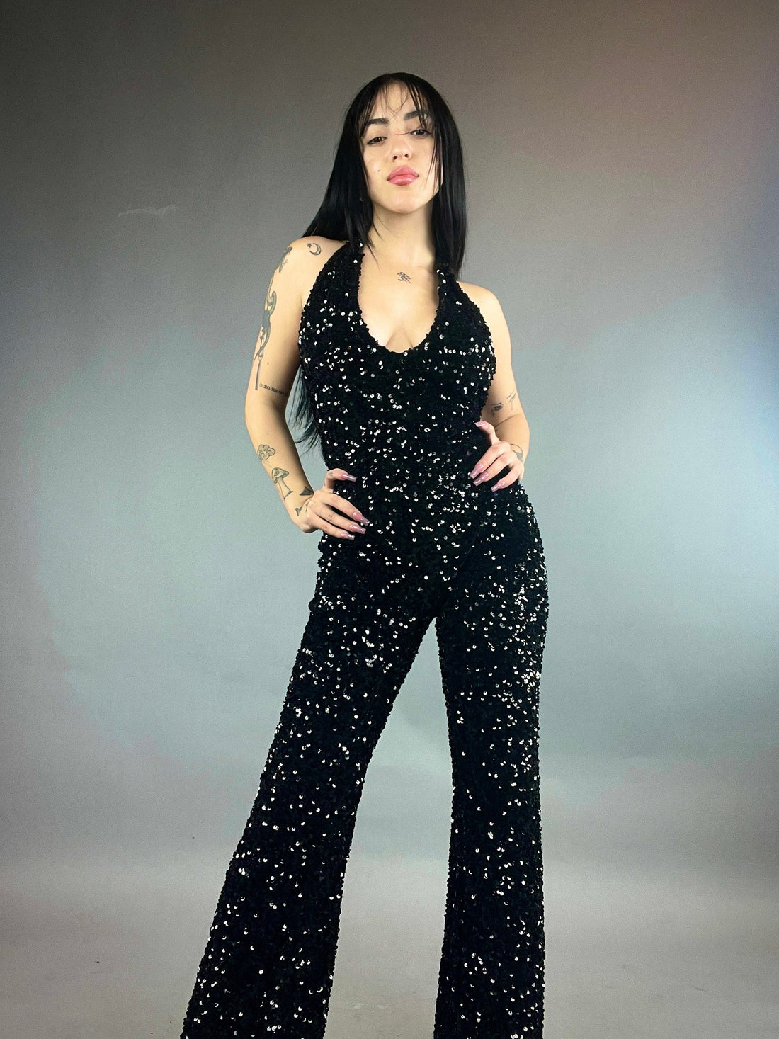 Black Swan, sparkly jumpsuit, trending now, exotic dance wear, disco catsuit